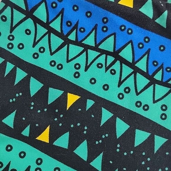 LulaRoe leggings abstract print - blue & green Women's Size XS - Picture 2 of 10